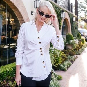 Tibi asymmetrical Jones blouse